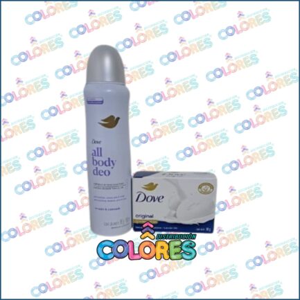 COMBO 6 - DOVE AEROSOL FEMENINO ALL BODY LAVANDA + DOVE JABÓN DE TOCADOR ORIGINAL x90g