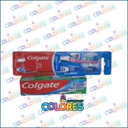 COMBO 2 - COLGATE TRIPLE ACCIÓN x70g + COLGATE CEPILLO EXTRA CLEAN x2