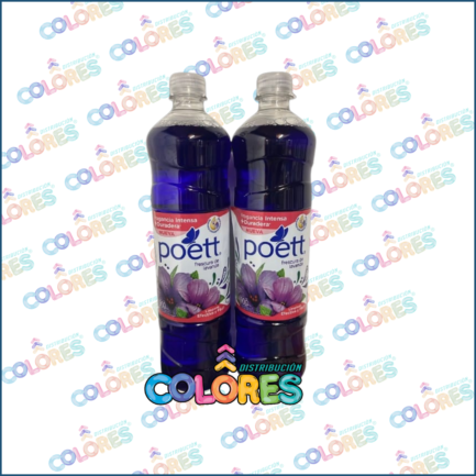 COMBO 1 - 2 POETT LIMPIADOR LÍQUIDO x900ml LAVANDA