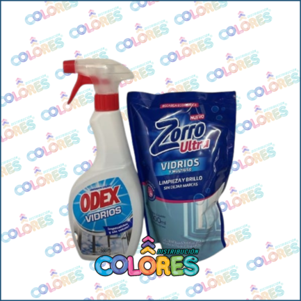 COMBO 11 - ODEX GATILLO VIDRIOS + ZORRO VIDRIOS x450ml