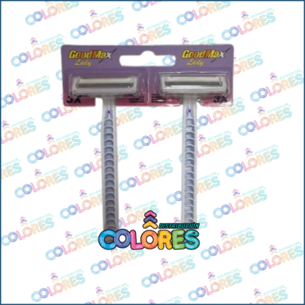 COMBO 15 - 2 GOODMAX PRESTOBARBA MUJER 3 FILOS