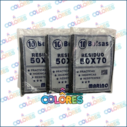 COMBO 16 - 3 BOLSAS DE RESIDUOS 50x70 x10