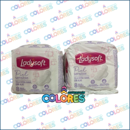COMBO 17 - 2 LADYSOFT TOALLITAS FEMENINAS PIEL SENCIBLE x8u