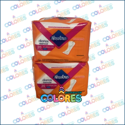 COMBO 20 - 2 NOSOTRAS PROTECTORES DIARIOS ESENCIAL x20u