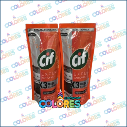 COMBO 4 - 2 CIF LIMPIADOR ANTIGRASA x450ml