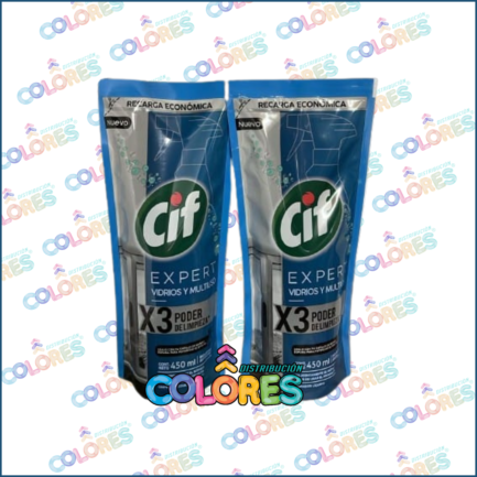 COMBO 6 - 2 CIF LIMPIADOR VIDRIOS x450ml