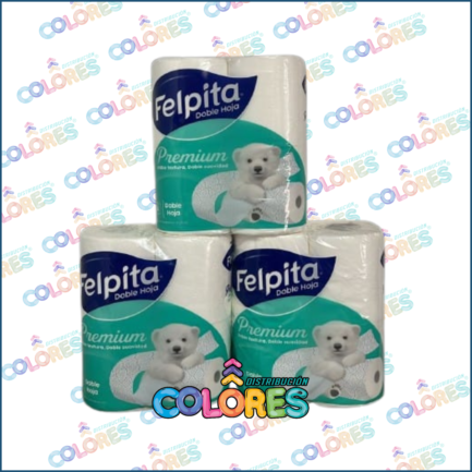COMBO 3 B - 3 FELPITA PAPEL HIGIÉNICO DOBLE HOJA 4x20mts