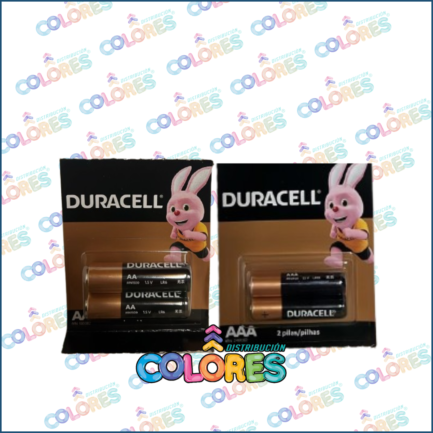 COMBO 20 - PACK x2 DURACELL PILAS AA + PACK x2 DURACELL PILAS AAA