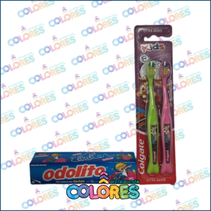 COMBO 36 - ODOLITO PASTA NIÑOS x50g + COLGATE CEPILLO NIÑOS x2u