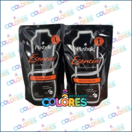 COMBO 20 - PLUSBELLE SHAMPOO + PLUSBELLE ACONDICIONADOR x300ml DOY PACK