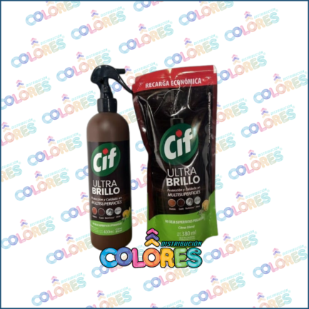 COMBO 6 - CIF GATILLO ULTRA BRILLO + CIF ULTRA BRILLO DOY PACK x380ml