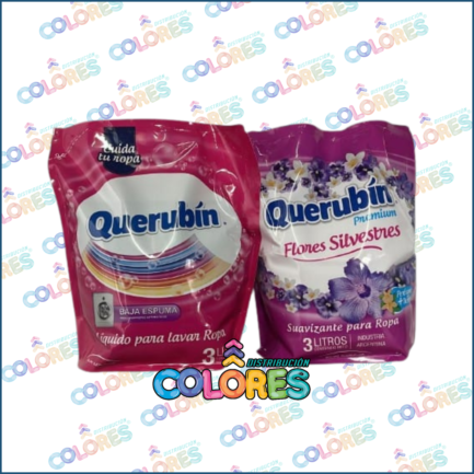 COMBO 14 - QUERUBIN JABÓN LÍQUIDO x3L + QUERUBIN SUAVIZANTE x3L