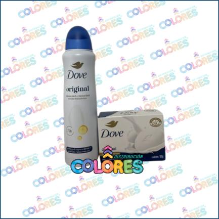 COMBO 3 - DOVE DESODORANTE AEROSOL ORIGINAL + DOVE JABÓN ORIGINAL x90g