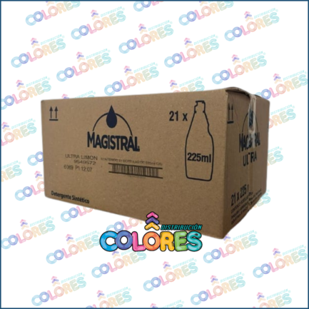 COMBO 15 C - 1 BULTO x21 MAGISTRAL DETERGENTE x225ml LIMÓN