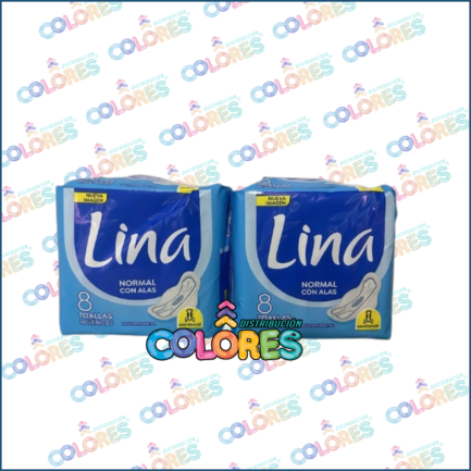 COMBO 20 A - 2 LINA TOALLITAS FEMENINAS NORMAL x8