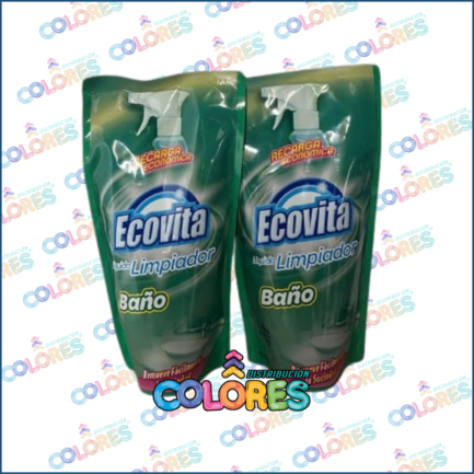 COMBO 5 - 2 ECOVITA LIMPIADOR BAÑO x500ml