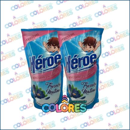 2 Héroe suavizante x900ml frescura matinal