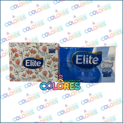 COMBO 10 - ELITE PAÑUELOS x6x10 + ELITE PAÑUELOS BOX x90u