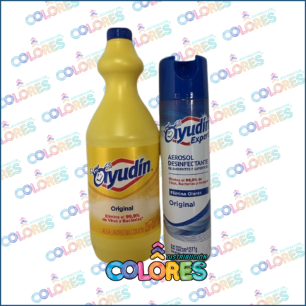 COMBO 3 - AYUDIN LAVANDINA x1L ORIGINAL + AYUDIN AEROSOL DESINFECTANTE ORIGINAL