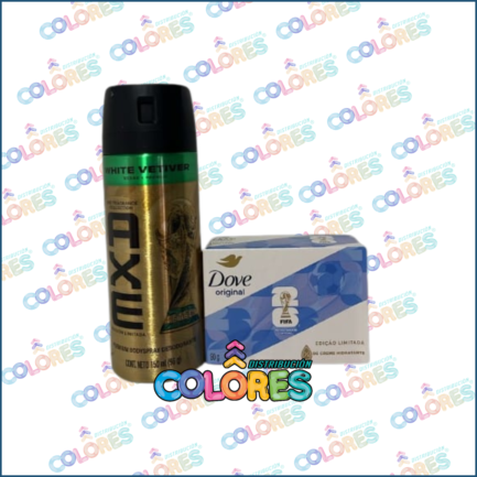 COMBO 10 - AXE DESODORANTE AEROSOL WHITE VETIVER + DOVE JABÓN DE TOCADOR ORIGINAL x90g