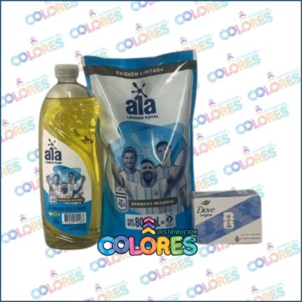 COMBO 1 - ALA DETERGENTE x500ml + ALA JABÓN LÍQUIDO x800ml MATIC + DOVE JABÓN DE TOCADOR ORIGINAL x90g