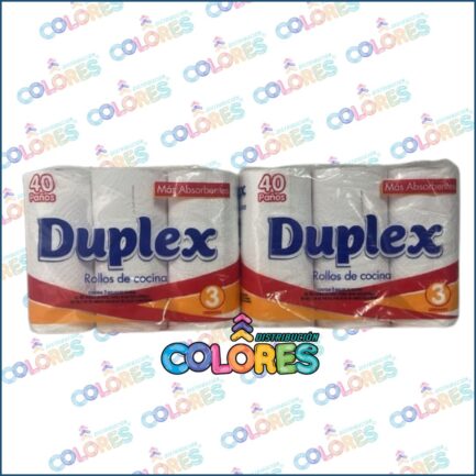 COMBO 12 - 2 DUPLEX ROLLO DE COCINA BÁSICO 3x40 PAÑOS