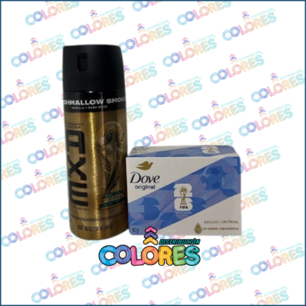 COMBO 11 - AXE DESODORANTE AEROSOL MASHMALLOW SMOKE + DOVE JABÓN DE TOCADOR ORIGINAL x90g