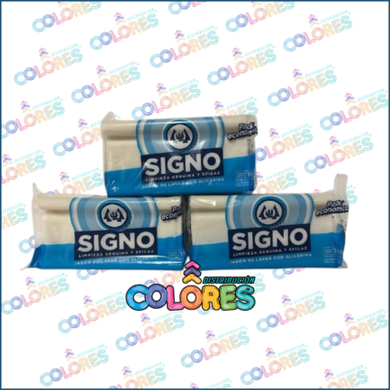 COMBO 19 - 3 SIGNO JABÓN BLANCO x150g