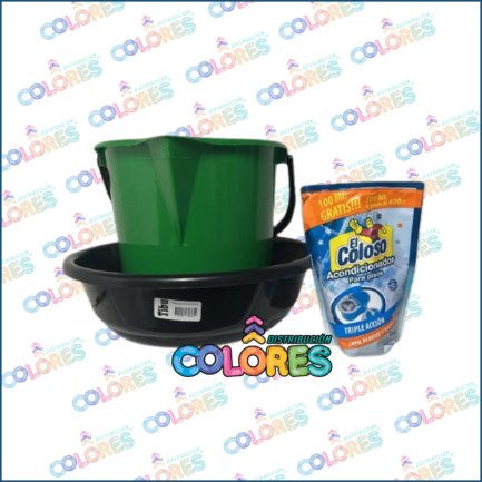 COMBO 22 - BALDE x93 + PALANGANA x6L + EL COLOSO ACONDICIONADOR DE PISOS