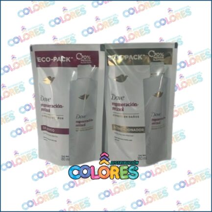 COMBO 2 - DOVE SHAMPOO x180ml + DOVE ACONDICIONADOR x180ml REGENERACIÓN