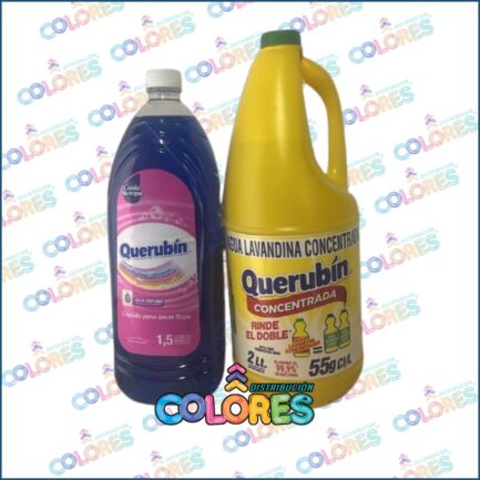 COMBO 5 - QUERUBIN JABÓN LÍQUIDO x1,5L BOTELLA + QUERUBÍN LAVANDINA CONCENTRADA x2L