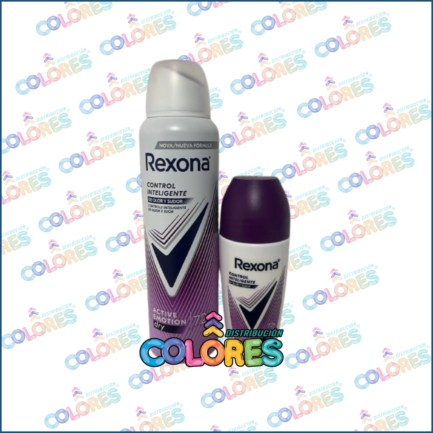 COMBO 5 - REXONA DESODORANTE AEROSOL ACTIVE EMOTION + REXONA DESODORANTE ROLLON ACTIVE EMOTION