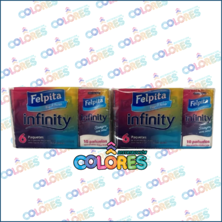 COMBO 5 - 2u FELPITA PAÑUELOS INFINITY x6x10 + Felpita servilleta decorada x70u DE REGALO
