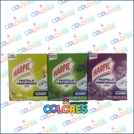 COMBO 5 - 3 HARPIC PASTILLA INODORO Fragancias surtidas