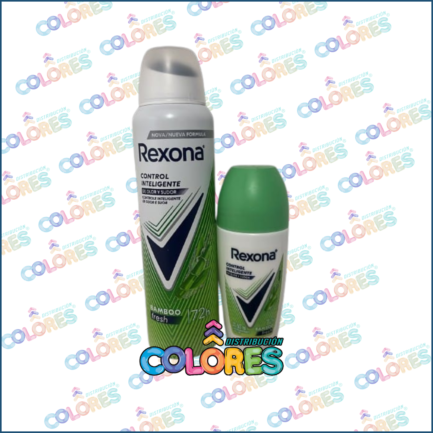 COMBO 6 - REXONA DESODORANTE AEROSOL BAMBOO + REXONA DESODORANTE ROLLON BAMBOO