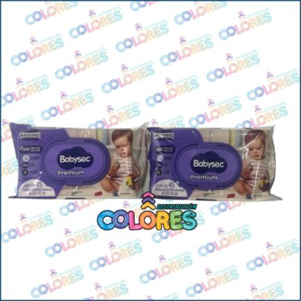 COMBO 8 - 2 BABYSEC TOALLITAS HUMEDAS PREMIUM x45u