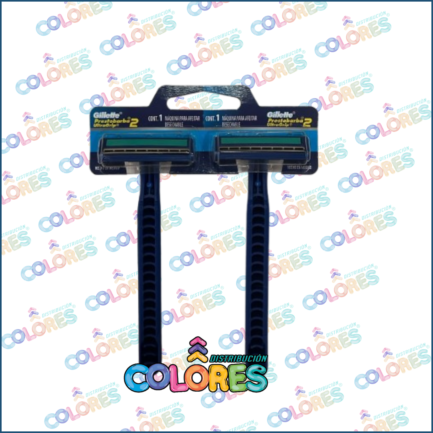 COMBO 10 A -  GILLETTE PRESTOBARBA AZUL 2 FILOS