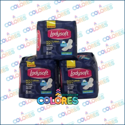 COMBO 24 - 3 LADYSOFT TOALLITAS NOCTURNAS x8u