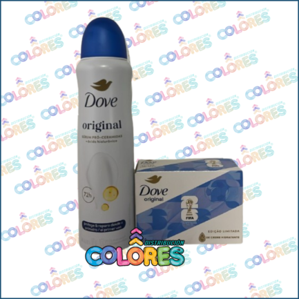 COMBO 17 - DOVE AEROSOL FEMENINO ORIGINAL + DOVE JABÓN DE TOCADOR x90g ORIGINAL