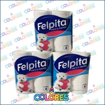 COMBO 7 - 3 FELPITA PAPEL HIGIÉNICO BLANCO 4x30mts