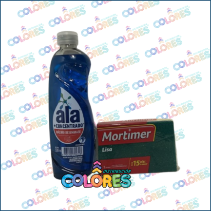 COMBO 3 - ALA DETERGENTE x300ml OCÉANO + MORTIMER ESPONJA LISA