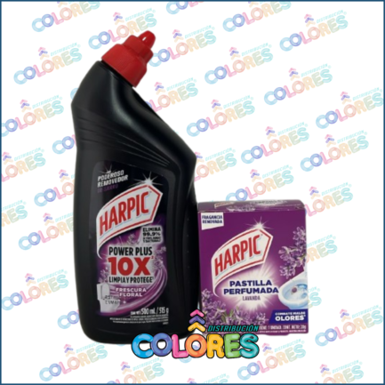 COMBO 12 - HARPIC GEL INODORO x500ml + HARPIC PASTILLA INODORO