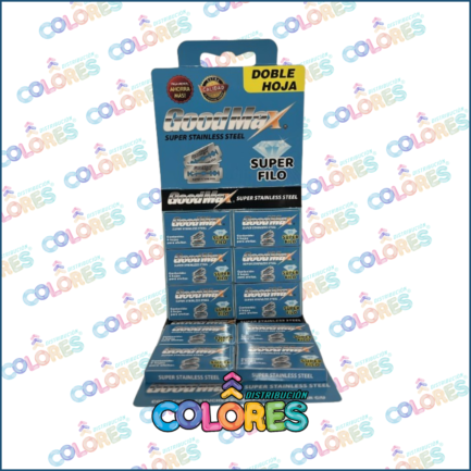 COMBO 8 - TIRA x10u GOODMAX HOJAS DE AFEITAR x5