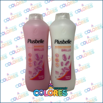 COMBO 5 - PLUSBELLE SHAMPOO x1L + PLUSBELLE ACONDICIONADOR x1L BRILLO