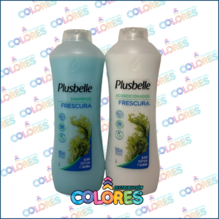 COMBO 4 - PLUSBELLE SHAMPOO x1L + PLUSBELLE ACONDICIONADOR x1L FRESCURA