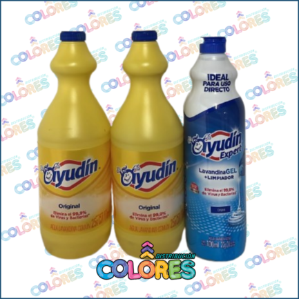 COMBO 2 - 2 AYUDIN LAVANDINA x1L ORIGINAL + AYUDIN LAVANDINA EN GEL x700ml