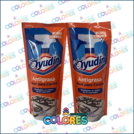 COMBO 2 - 2 AYUDIN LIMPIADOR ANTIGRASA x450ml DOY PACK