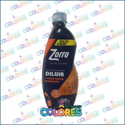 COMBO 4 - ZORRO JABÓN LÍQUIDO PARA DILUIR x500ml PODER QUITAMANCHAS