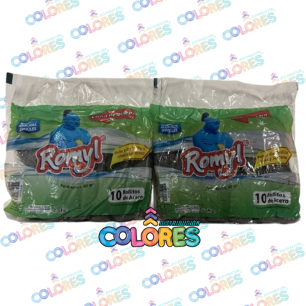 COMBO 26 - 2 ROMYL LANA DE ACERO x10u