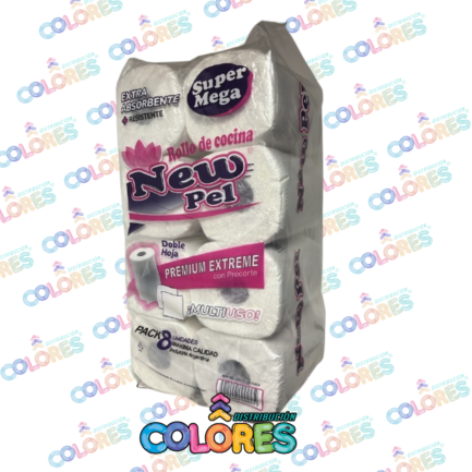 COMBO 25 - NEW PEL PACK MEGARROLLO COCINA x8 x200 PAÑOS